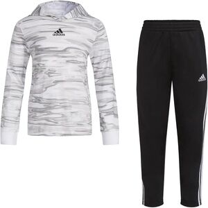 NWT | adidas Kids | All Over Print Hooded Tee
Pants Set | size 6